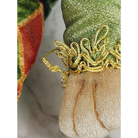 Christmas Jester Monkey Victorian Stuffed Harlequin Large 15" Green 90s Vintage - Picture 5 of 15